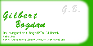 gilbert bogdan business card